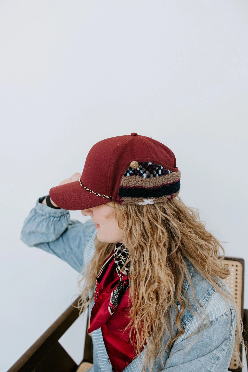 Dusty Rose Trapper Cap