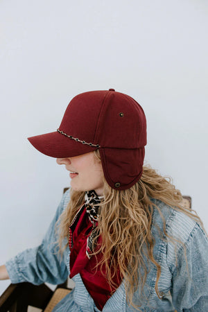 Dusty Rose Trapper Cap