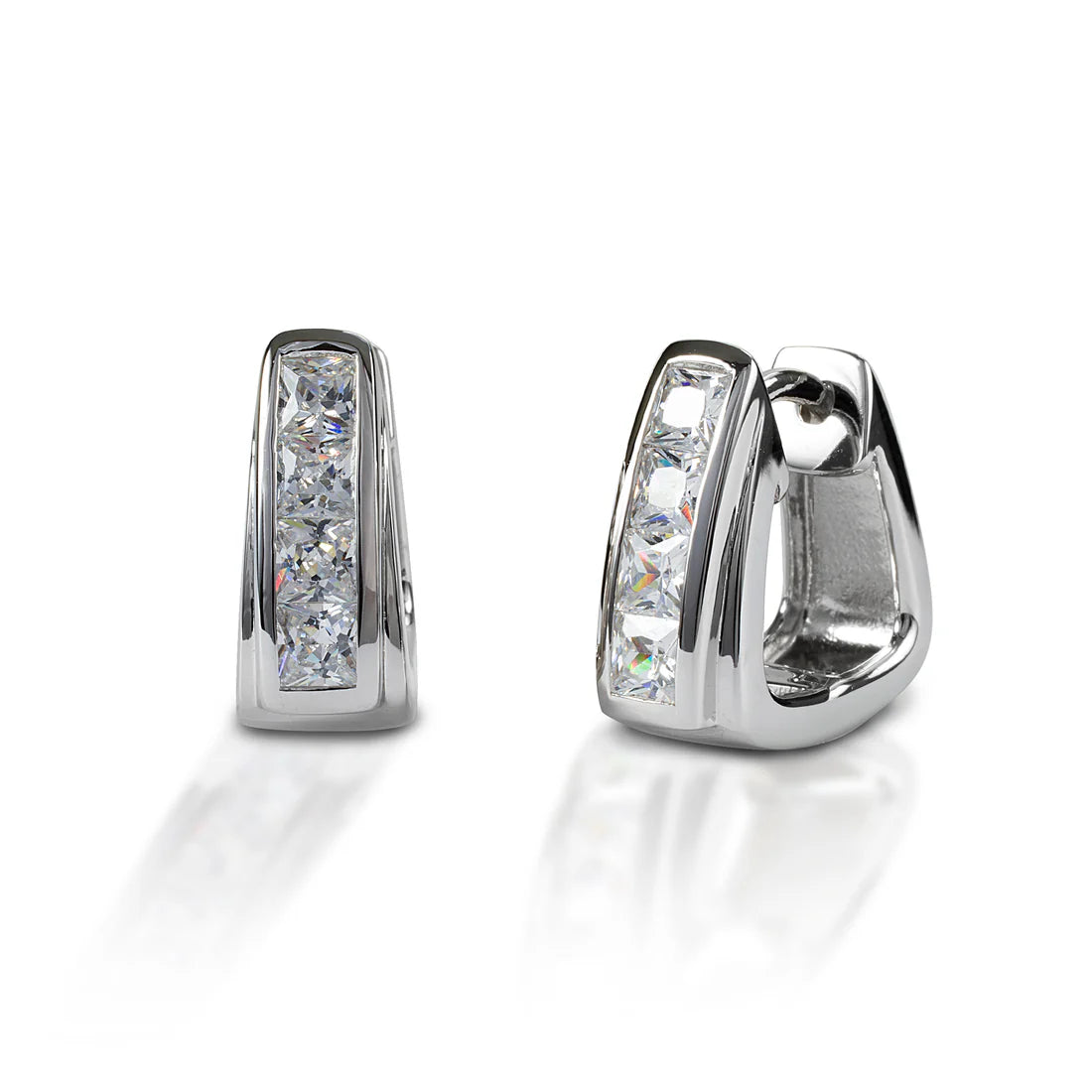 Kelly Herd contemporary stirrup hoop earrings- Sterling Silver