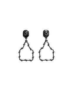 Cowboy Hat Barbwire cow tag earrings
