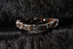 Men's Leather and Metal Braided Bracelet
