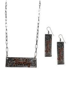 Howdy Copper & Silver Necklace Set