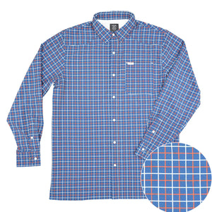 San Jac Men's Long Sleeve The Grid Pearl Snap Shirt