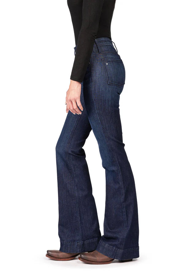 Bella Trouser Flare Deep Ocean Navy