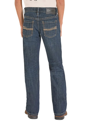 Straight Embossed Bootcut Dark Vitage