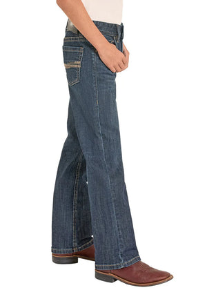 Straight Embossed Bootcut Dark Vitage