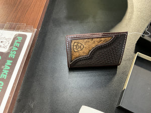 Trifold hair overlay laced wallet