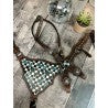 Turquoise Glass Headstall & Breast Collar Set