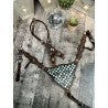 Turquoise Glass Headstall & Breast Collar Set