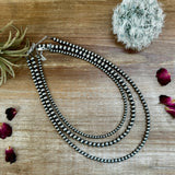 Sterling Silver Pearls Necklace-8mm-16