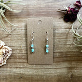 Mini Turquoise magnesite dangle earrings