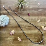 28 inch graduated Sterling Silver Pearls necklace